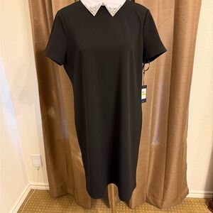 Tommy Hilfiger Black Dress with White Collar